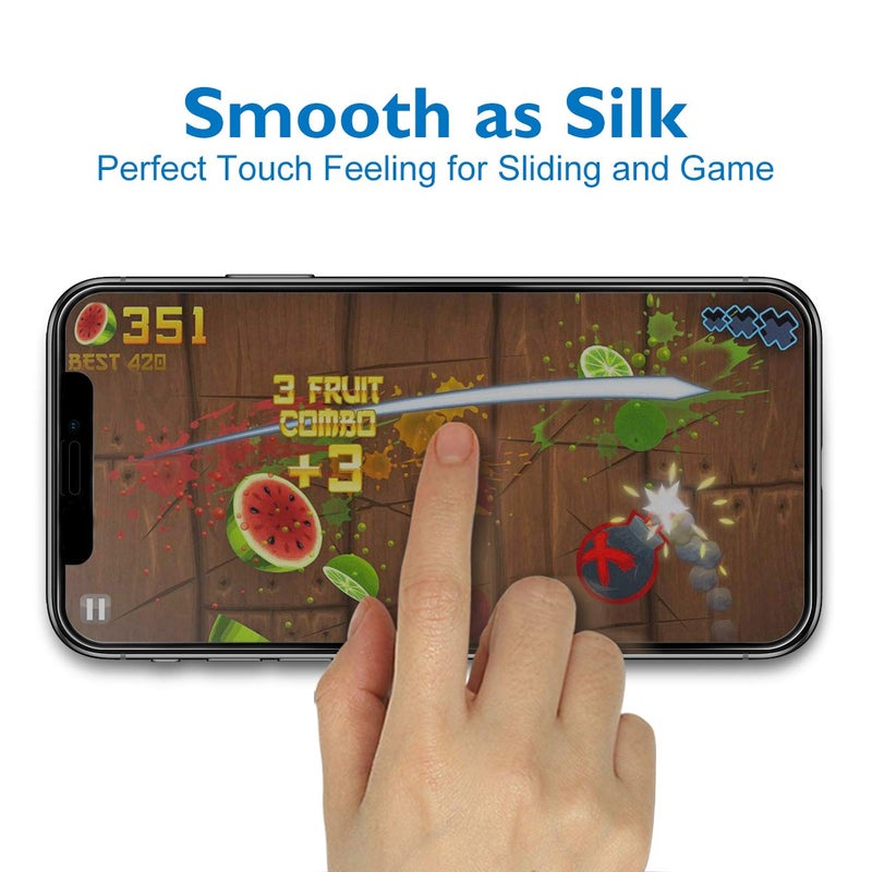 Mothca Matte Glass Screen Protector for iPhone 11 Pro Max/iPhone Xs Max Anti-Glare & Anti-Fingerprint Tempered Glass Clear Film Full Screen Case Friendly Easy Install Bubble Free - Smooth as Silk - Image 3